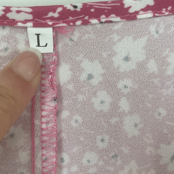 NWOT 🦋 Pink floral wrap dress | Large - Picture 4 of 16